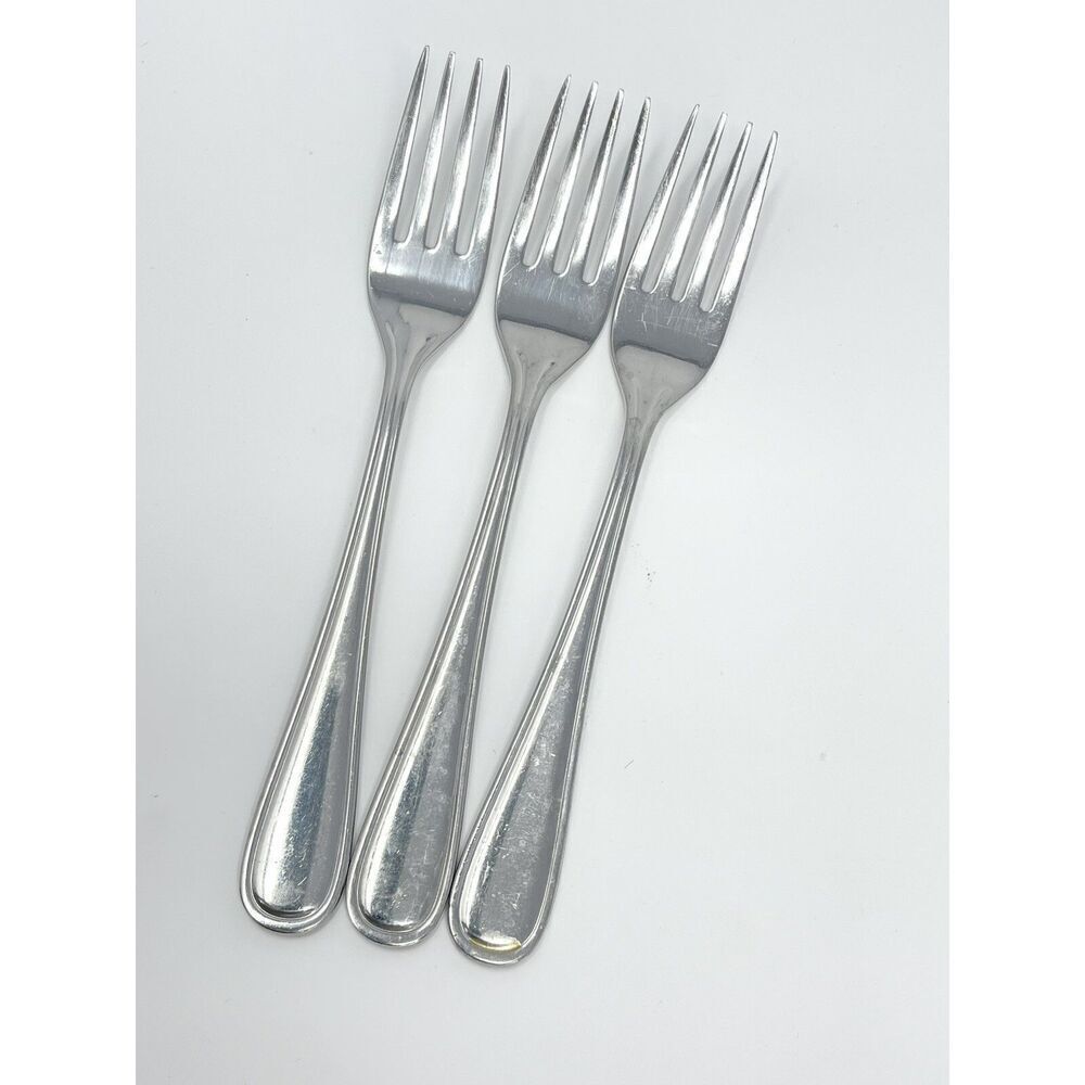 Oneida "New Rim" 18/10 Stainless Dinner Place Forks 7.25” Lot of 3